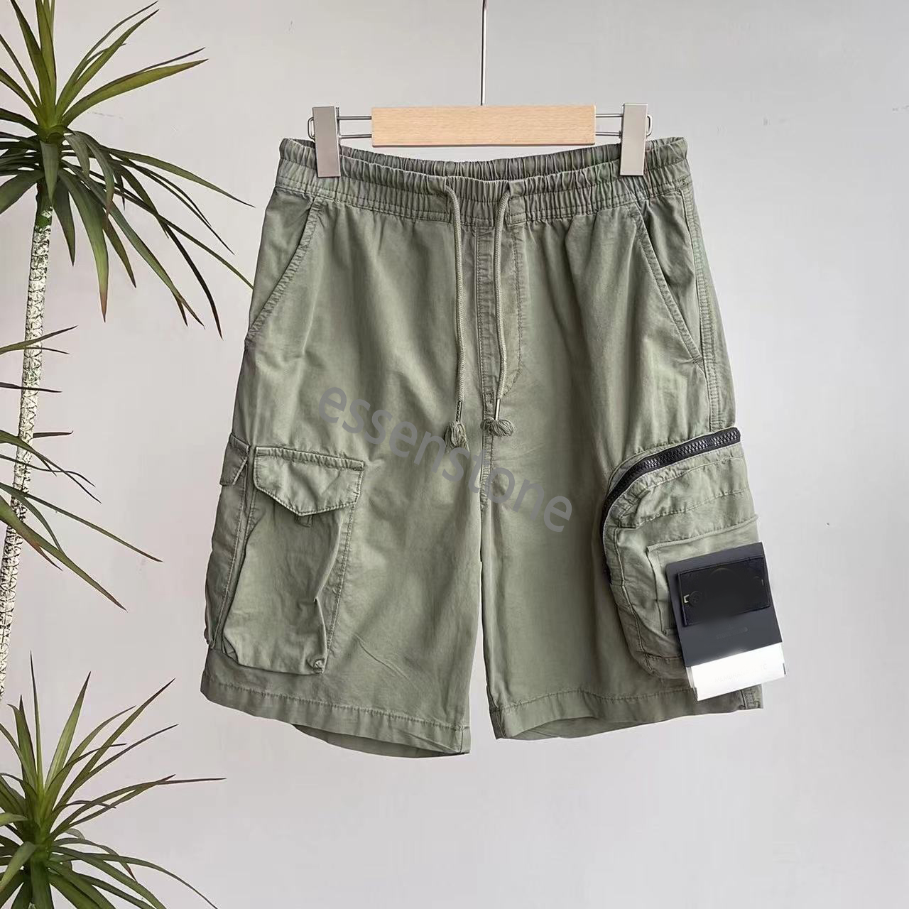 short cargo pantalon en pierre Hommes été marque sportwear pantalon court lâche pierres île pantalon causal Lettre Genou longueur badge bas mode homme shorts M-2XL