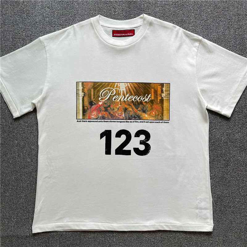 T-shirt maschile La migliore qualità vintage rrr123 uomini magliette 1 1 numero123 lettere in stile estivo pece coglione femminile camicie top tees top top