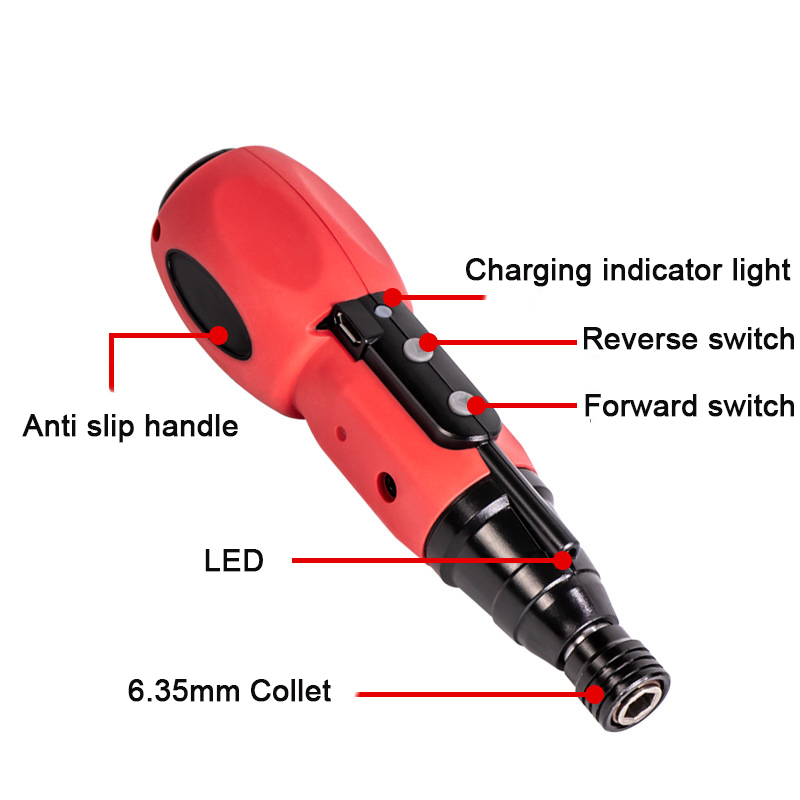 3.6V 전기 드라이버 세트 가정용 전기 스크루 드라이버 자기 충전 드릴 리튬 배터리 충전식 드라이버