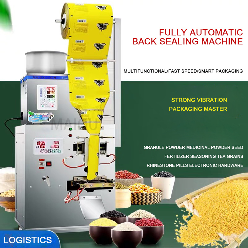 Food Sugar Salt Spice Powder Pepper Coffee Sachets Grains Beans Packaging Sealing Machine Weighing Filling Packaging Machine