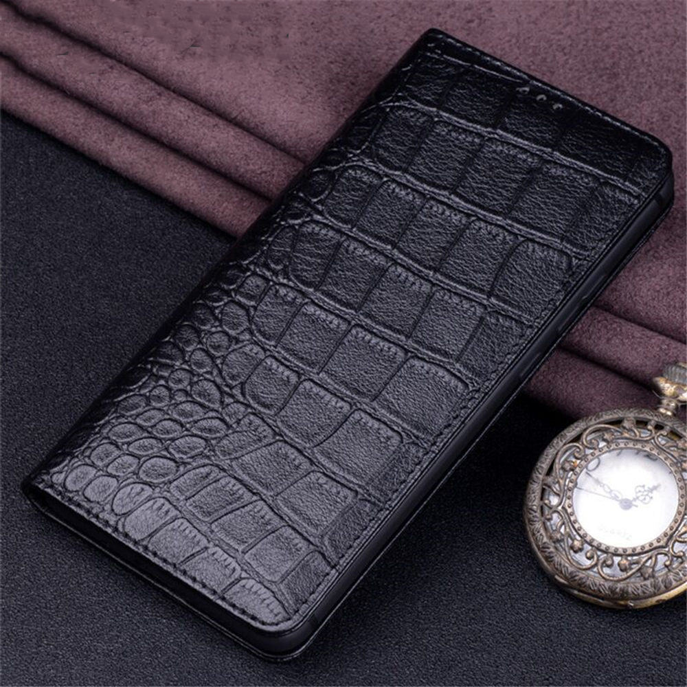 Echte lederen krokodil flip case voor Meizu 20 Pro/20 Magnetic Retro Business Full Cover