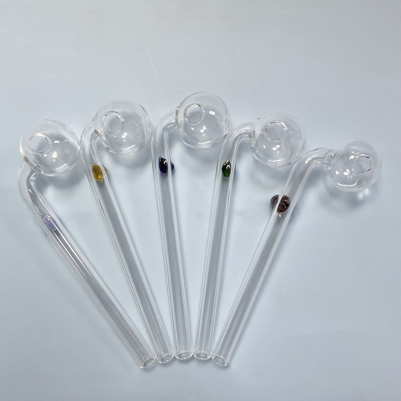 Kwarcowa prawdziwa Pyrex Glass Oil Burner Rura Sp 14 cm Zakrzywiona rura ręczna Rura Water Paliwa Rura palenia