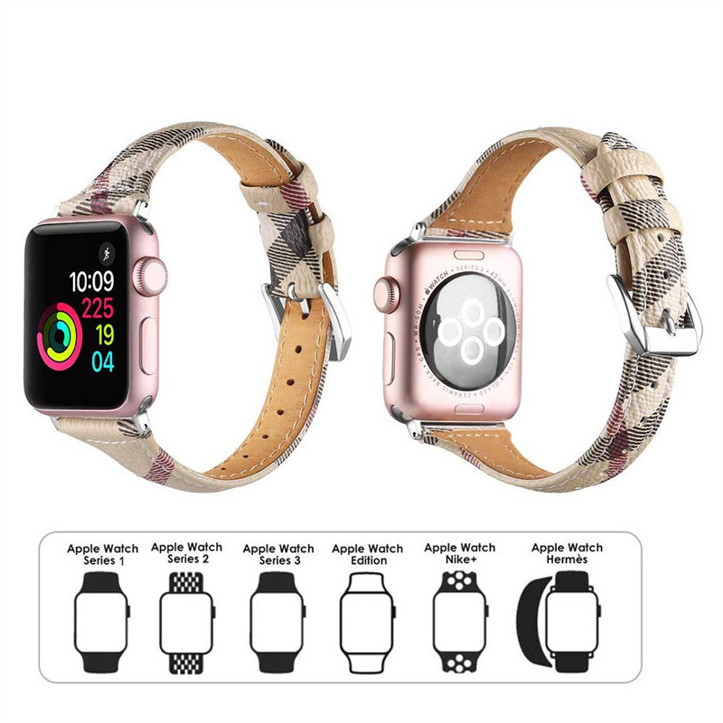 Pasek Apple Watch Mały pasek Lopard Reail skórzany pasek Ultra Pasp Apple Iwatch 1 ~ 8se Pasp38/40/41mm/42/44/45 mm zegarek pasek