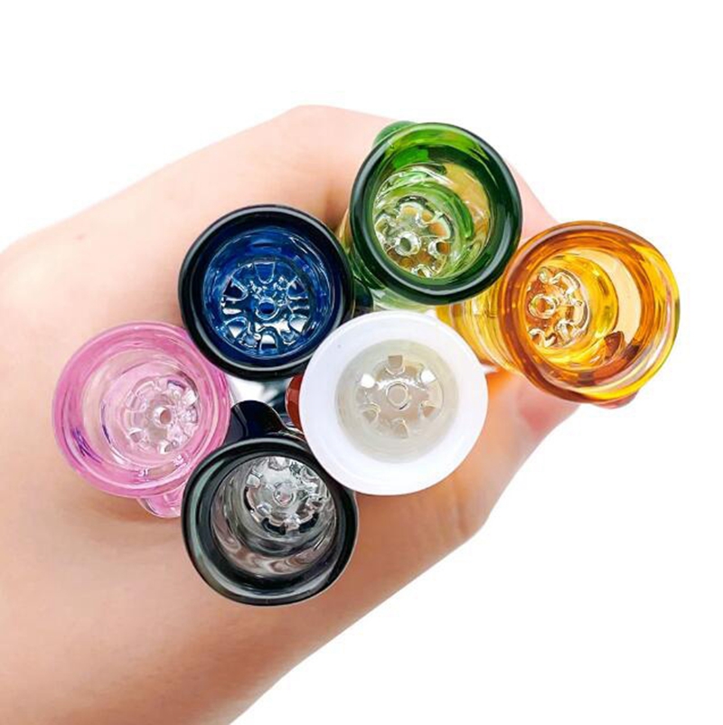 Colorful Glass Pipes Dry Herb Tobacco Snowflake Screen Filter Handpipes Portable Easy Clean Catcher Taster Bat One Hitter Smoking Cigarette Holder Straw Tips