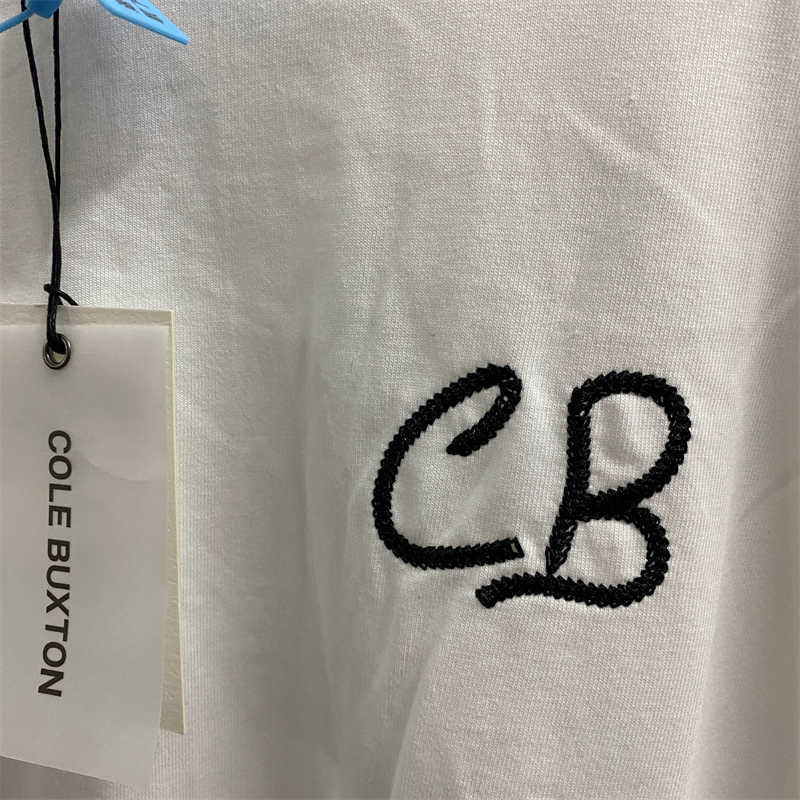 T-shirt maschile di buona qualità Nuova patch cole buxton maglietta di moda ricamata da uomini 1 1 royal blu marrone nero bianco cb women tag tag