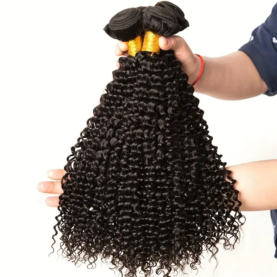 Kinky Curly Human Hair Bundles 100% Remy Human Hair Weave 8-30 Inches 12A Raw Wholesale Water Wave Tissage Extensions Natural