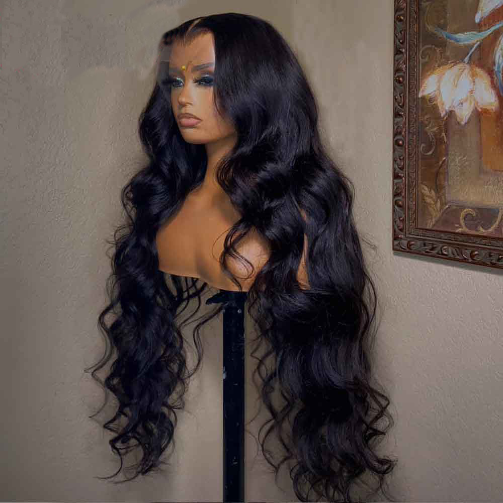 210% Glueless Wigs Human Hair Ready To Wear 5x5 Body Wave Transparent Lace Closure Glueless Wigs 6x4 Glueless Lace Closure Wig