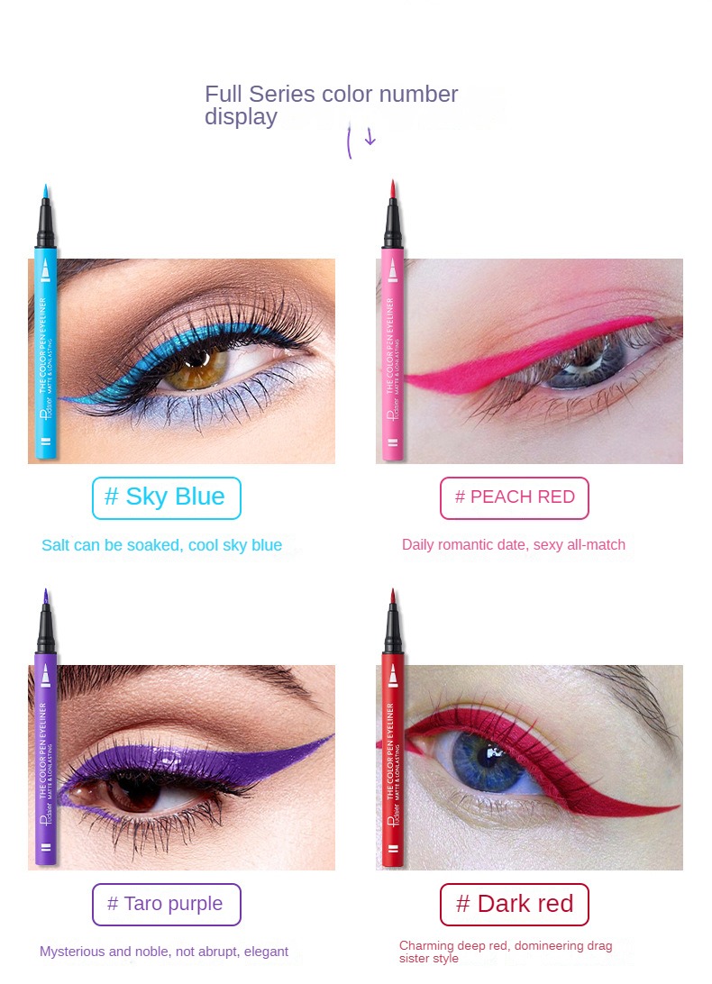 12 kleuren eyeliner set oogschaduw potlood waterdichte vlekbestendige snel drogende zeer gepigmenteerde geschikte make-up duurzaam en langdurige kleur oogschaduwpotlood