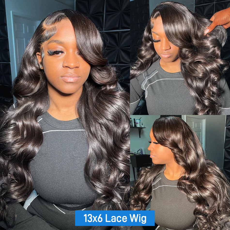 30 40 Inch Body Wave 13x6 Lace Front Human Hair Wigs 250% Brazilian Remy Water Wave 4x4 Lace Closure Wigs for Black Women