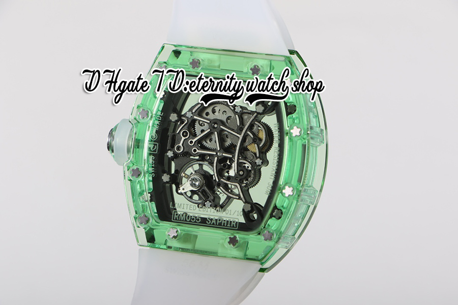 RMF AET 055 Zegarek męski RMUL2 Mechaniczne ręczne Winding True Balance Spring Spring Green Crystal Cuter