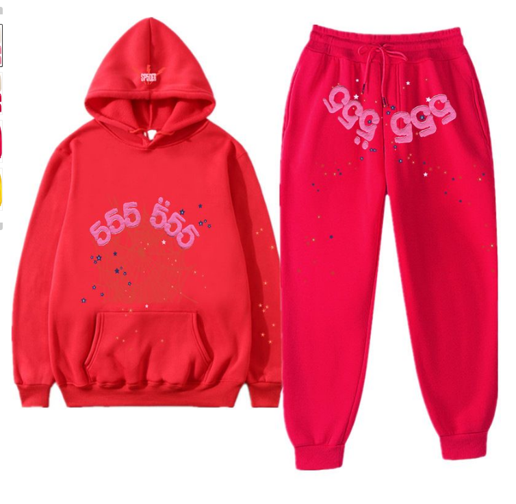 Sudaderas con capucha de araña rosa 555555 conjuntos para hombre pantalones chaqueta sudadera informal Sp5der Young Thug Set Joggers estampado sudadera