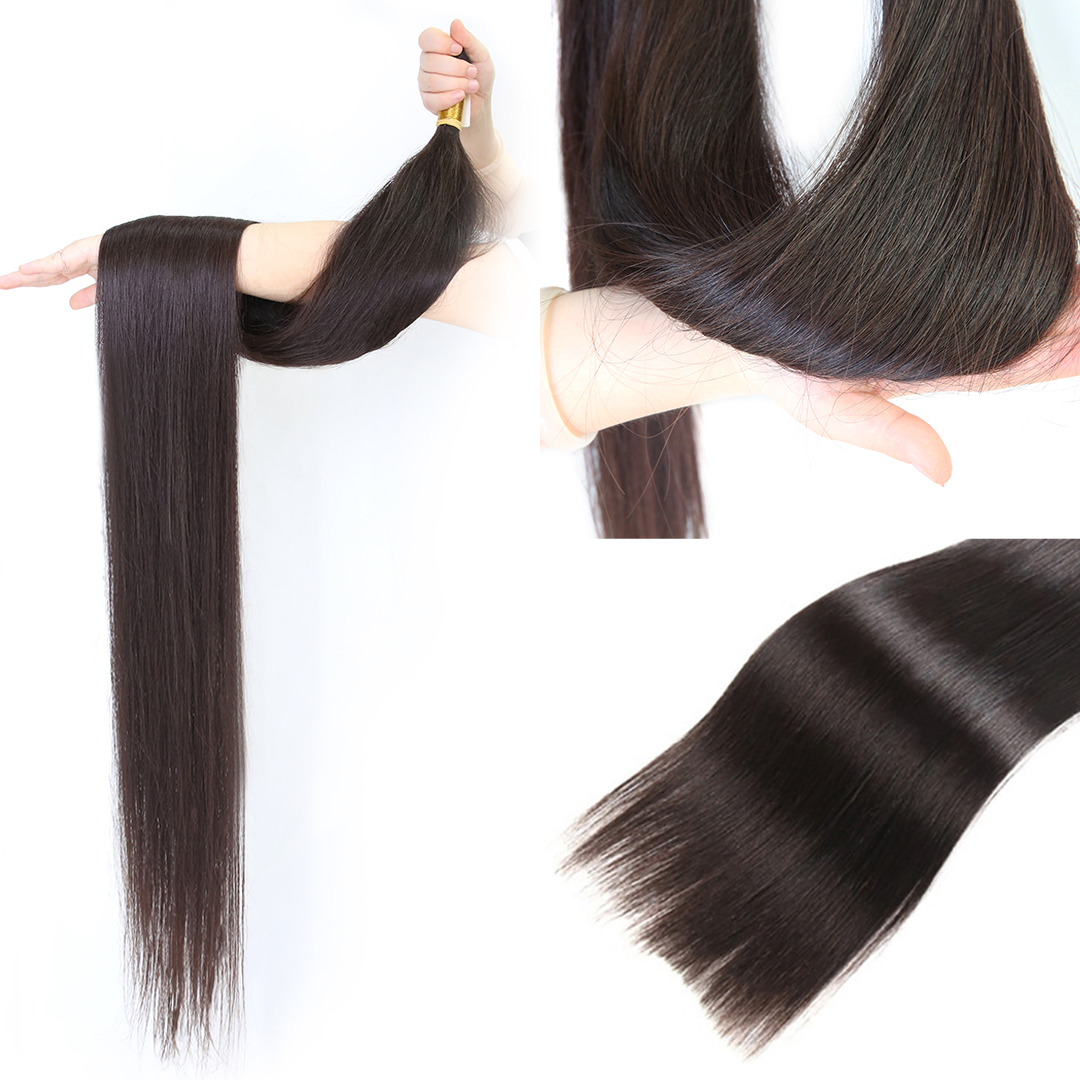 Wholesale Brazilian Human Hair Bundles 1/3/4 Straight Bundles 30 32 40 Inch Bundles Virgin Human Hair Extensions Tissage