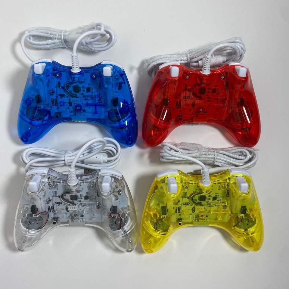 For Xbox360 Wired Controller Gamepad Colorful Light For PC and Xbox360 Console