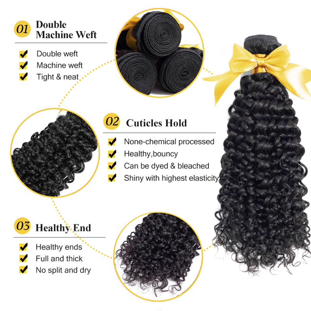 Water Wave Bundles 30 32 36 Inch Brazilian Deep Curly Human Hair Extensions 3 4 Bundles Deal Wet and Wavy Curly Hair Bundles