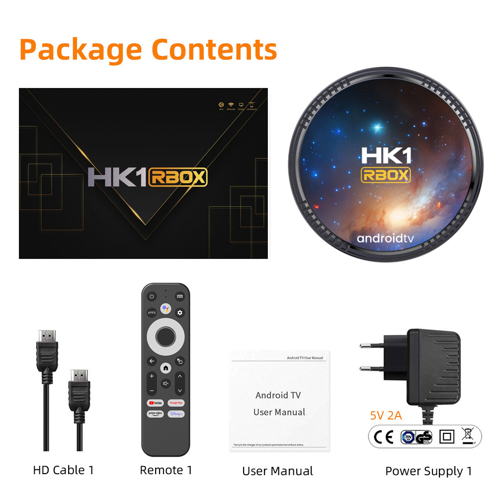 Caixa de TV HK1 RBOX W2T Android 11.0 ATV AMLOGIC S905W2 2G/16G 4G/32G 64G 2.4G 5G WiFi dual H.265 4K UHD Player Smart Media Player