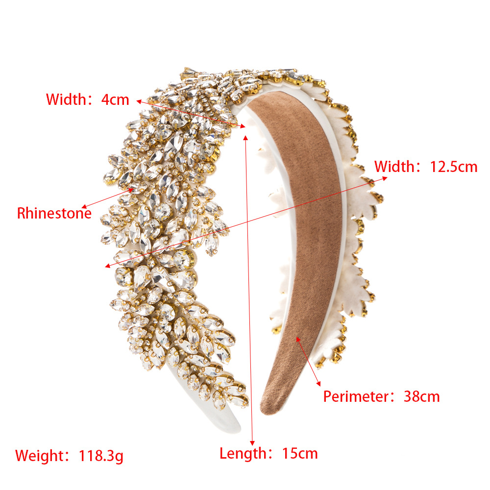 Baroque Hair Hoop Headband Iced Out Head Band For Ladies Women Girls FG330