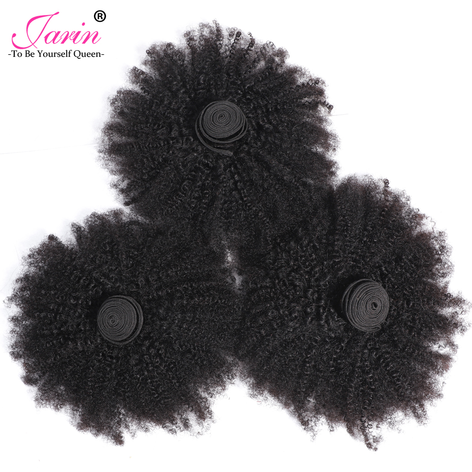 Kinky Curly Hair Weave 3-4 Bundle Deal Remy Extension de cheveux humains pour les femmes 8-20 pouces Couleur naturelle Jarin Hair Vente en vrac