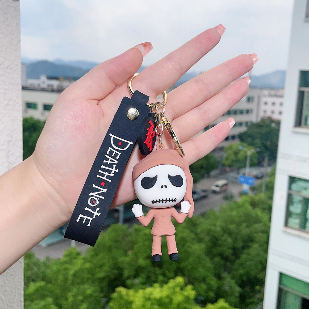 Christmas Eve Horror Night Doll Keychain PVC Keychain Halloween Cute 3D Model Personalized Skeleton Jack Schoolbag Gifts