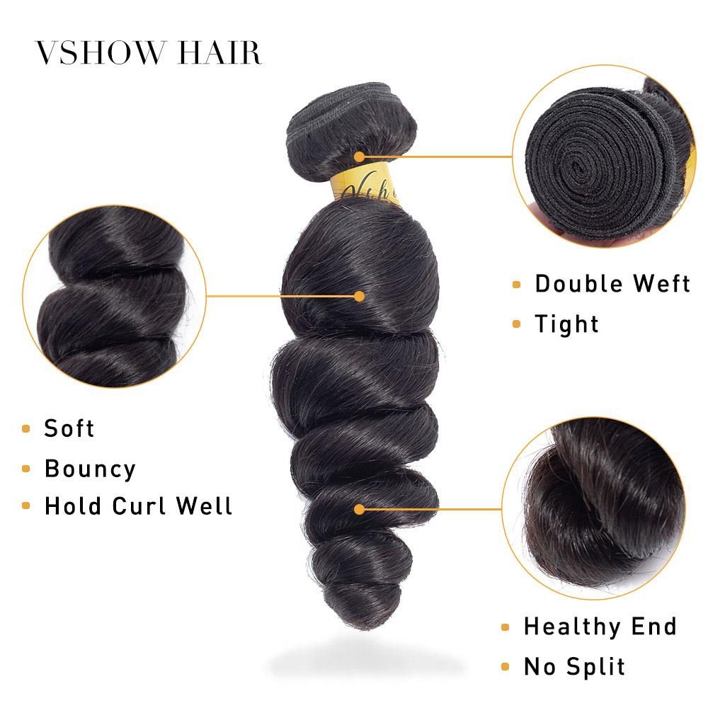Meilleurs paquets de vague lâche paquets brésiliens d'armure de cheveux humains 1/3/4 paquets traitent des Extensions de cheveux humains de qualité supérieure en gros
