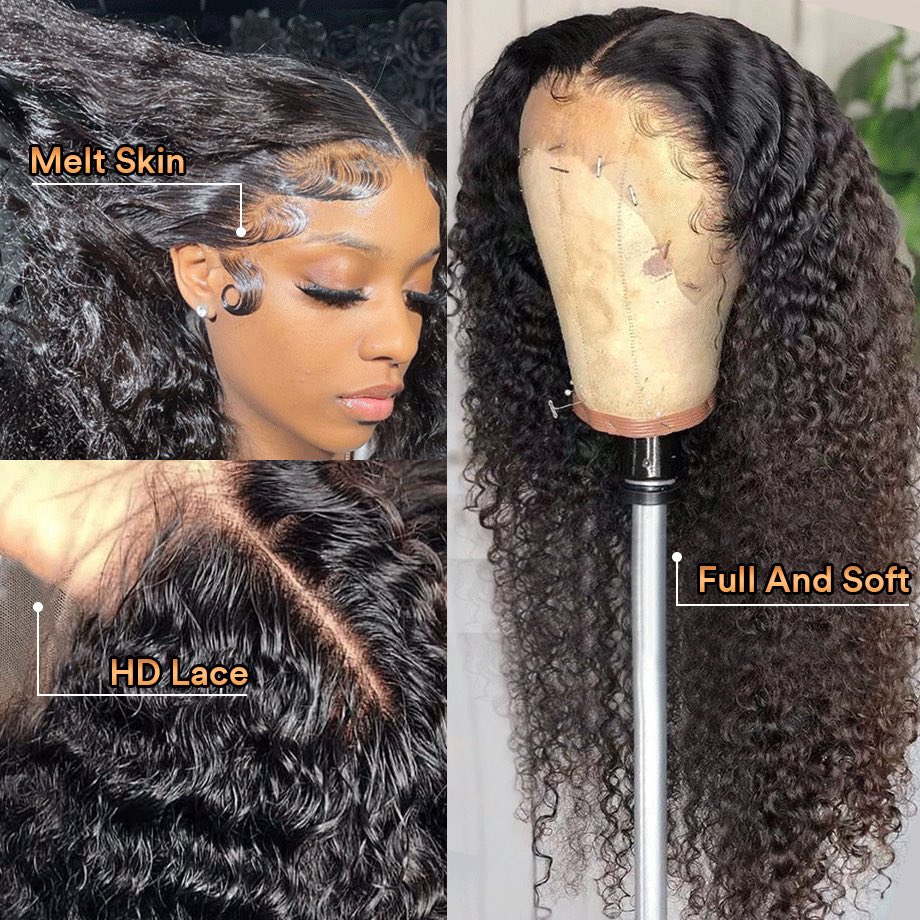 Water Wave Lace الأمامي البرازيلي HD LACE WIG 13x6 الشعر البشري الموجة العميقة الموجة الأمامية للنساء 13x4 الدانتيل الإغلاق