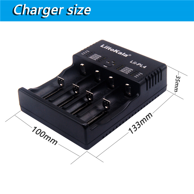 LiitoKala lii-PL4 18650/26650/18350/16340/18500 Lithium Battery 1.2V / 3.2V / 3.7V / 3.8V / AA / AAA NiMH 110-220V DC Charger