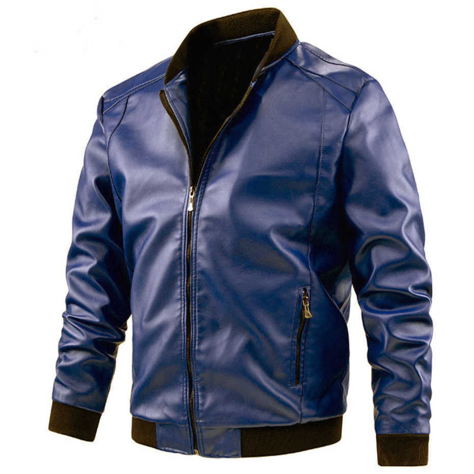 Men's Jackets Vintage PU Leather Jacket Men's Leather Coat Casual Motorcycle Biker Coat Solid Color Leather Jackets Male Big Size 6XL 7XL 8XL J230821