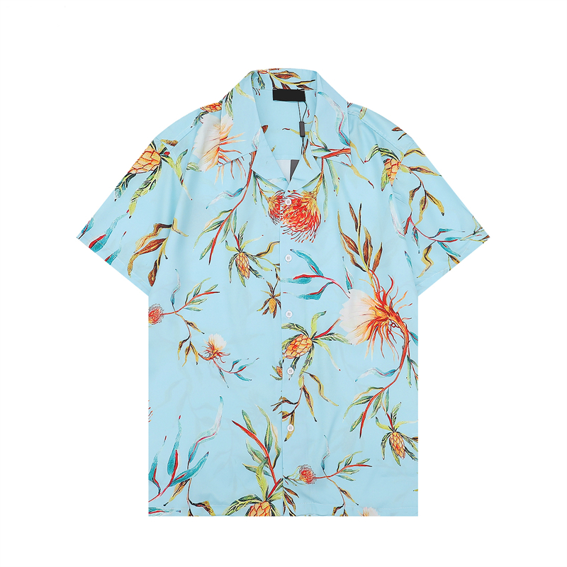 Chemise de designer pour hommes à manches courtes chemise boutonnée décontractée chemise de bowling imprimée style de plage chemise à manches courtes respirante M-3XL