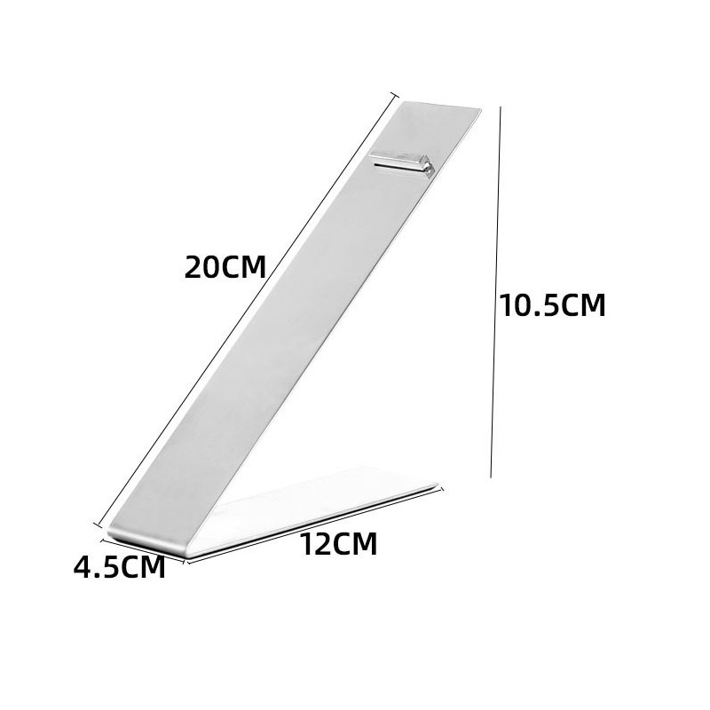 V N vorm roestvrijstalen schoenhouder Display Stand Bracket Retailing Store Schoenen Holder Showing Tray Groothandel