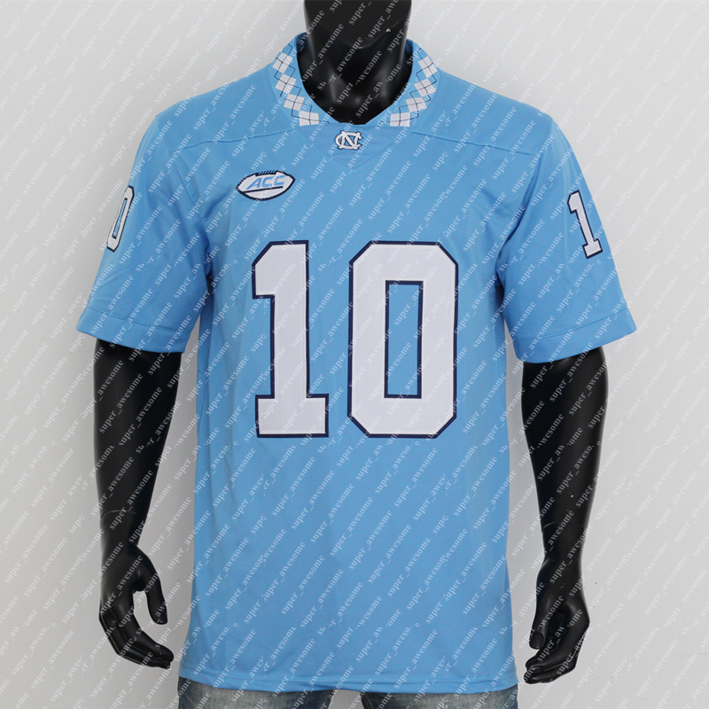 UNC Football Jersey 10 Drake Maye Sam Howell Devontez Walker J.J. Jones Cedric Grey Elijah Green Kaimon Rucker Andre Greene Jr. John Copenhaver Power Echols Josh Downs