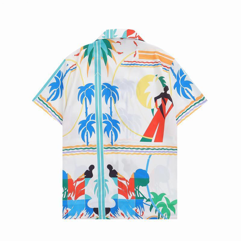 Chemises décontractées Summer Designer Hommes Femmes Hawaii Style Bouton Revers Cardigan À Manches Courtes Surdimensionné Chemise Blouses M-3XL