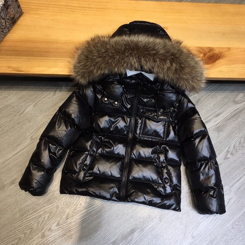 Vestes de créateurs pour enfants Manteaux en duvet pour bébés Vestes d'hiver pour tout-petits Garçons Filles avec badge Épais Vêtements d'extérieur chauds Parkas classiques pour enfants Manteaux de mode