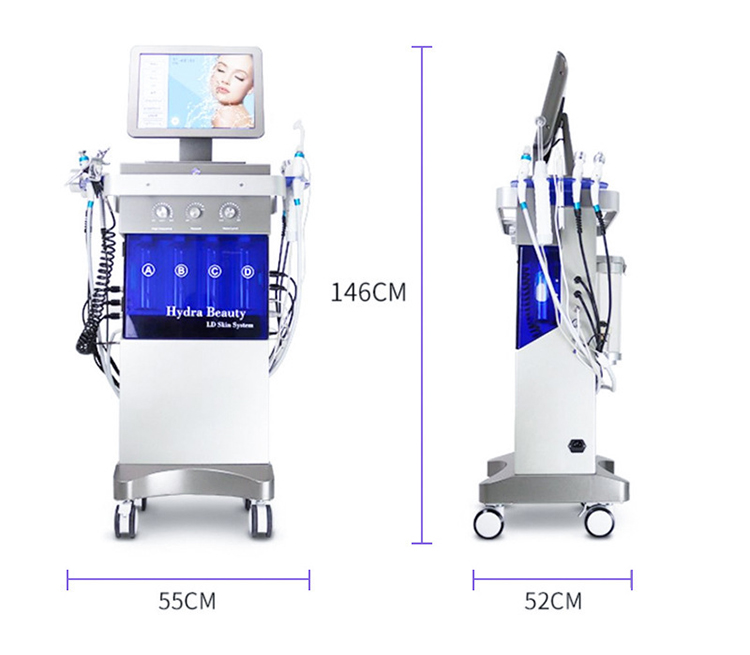 14 W 1 MASZYN Hydrafacial Diamond Dermabrasion Peeling Microdermabrazion Water Tlen Jet Aqua Facial Hydra Czyszczenie skóry Ułamkowe RF MA