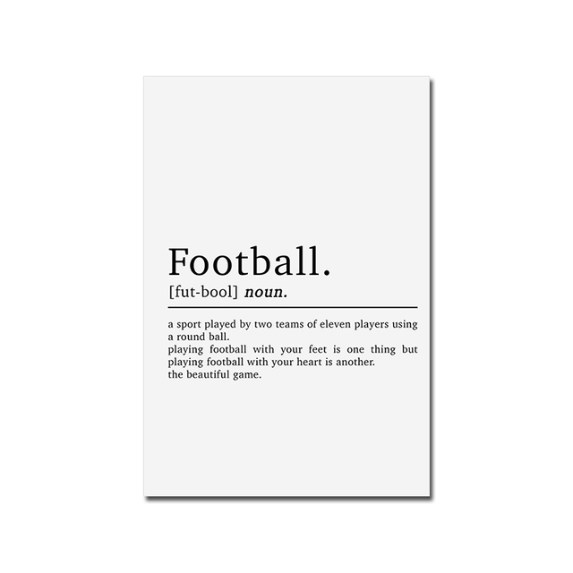 Football homme toile peinture minimaliste abstrait affiche et impressions mur Art nordique salon mur photo adolescent chambre décor cadeau pas de cadre Wo6