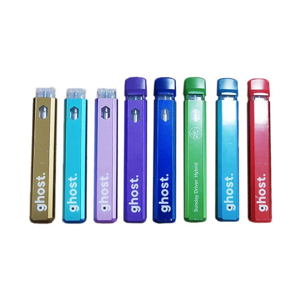 Lege spook wegwerp vape pennen e sigaretten 280 mAh oplaadbare batterij 1,0 ml extracten dikke olie-versterkers e-sigaretcartridges Vaporizer-karren met verpakking