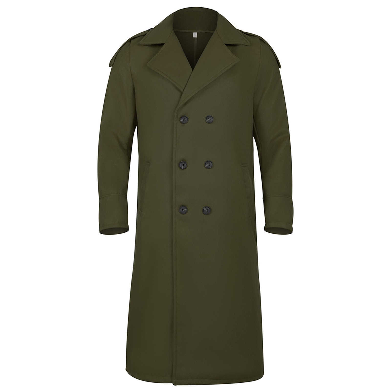 Jackets masculinos 2023 Moda Men Coats Casual Business Trench Coat New Solid sobretolo