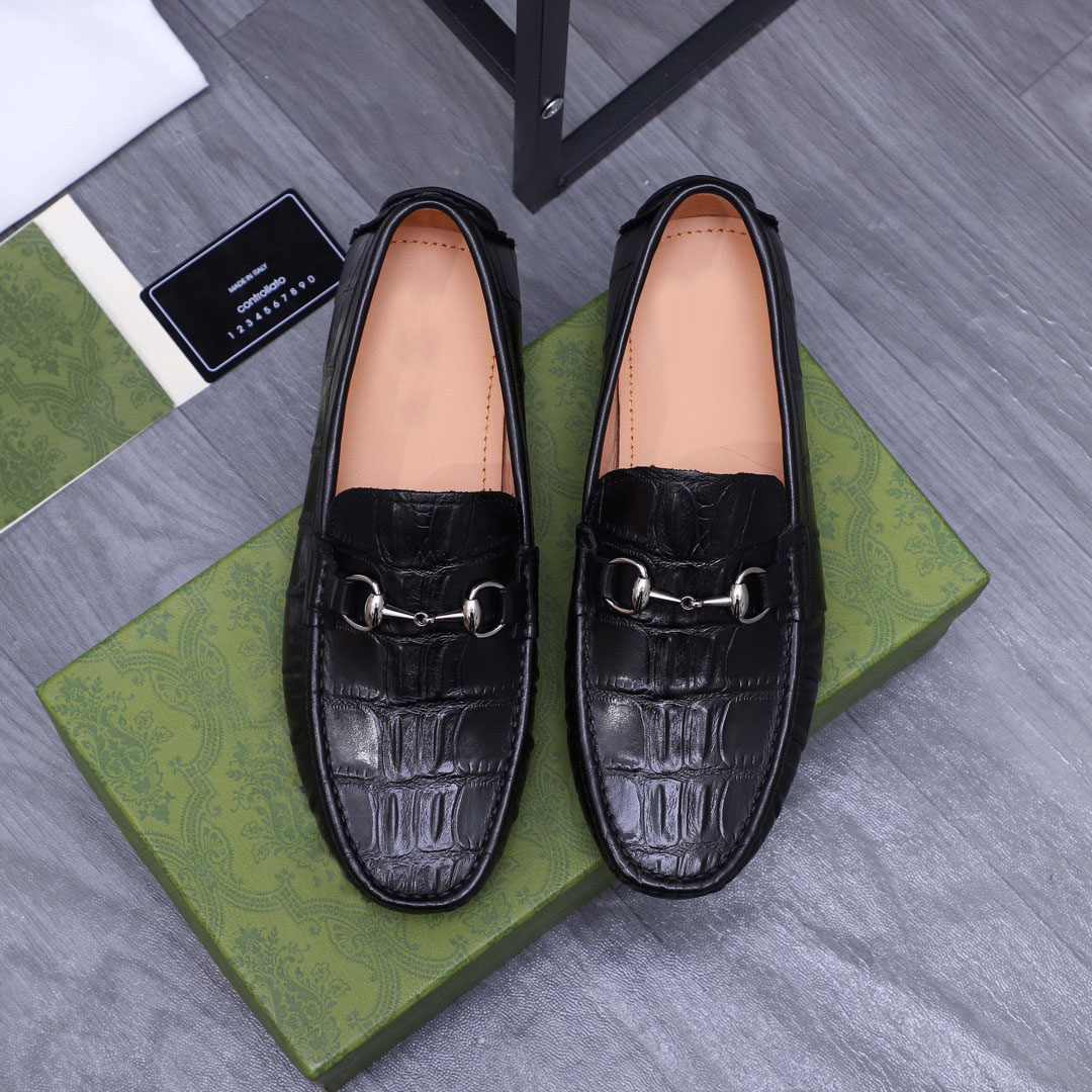 Men's Dress Shoes 2023 Formal Genuine Leather Handmade Slip On Loafers Male Brand Desiger Brouge Party Formal Wedding Flats Size 38-44