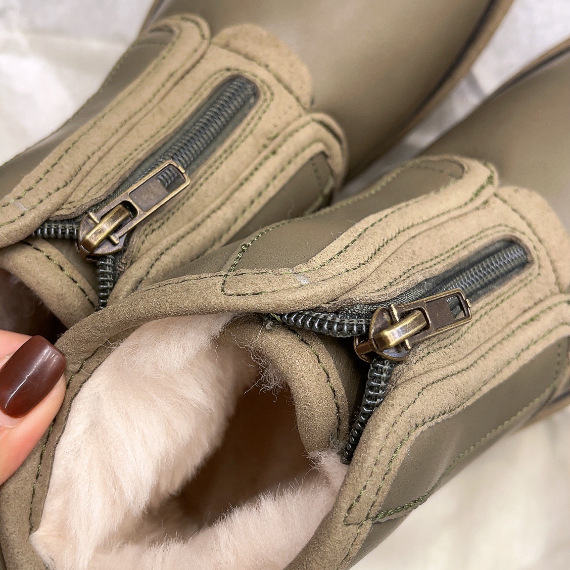 2023 Neumel Platform Zip Boot Classic Mini Snow Boot sheepskin shearling plush fluffy Dealworld Women Australia uggslies Tazz Tasman Winter Warm Fur Booties UGGLI