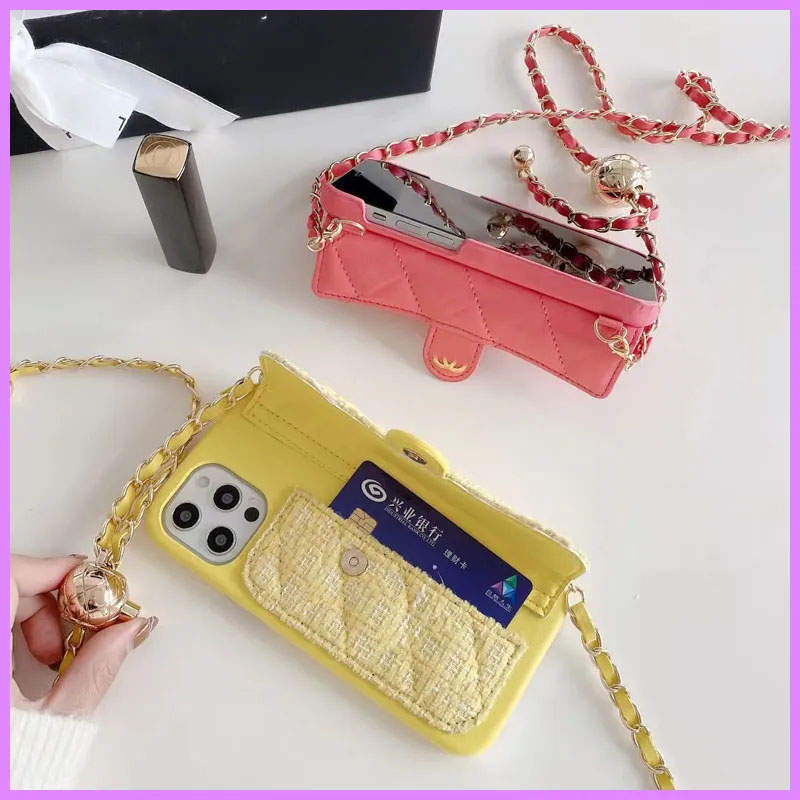 Women Fashion Cell Phone Case Designers For IPhone Cases Fitted Crossbody With Chain Case For Plus X Xs Xr 11 12 13 14 15 Pro Max CYG10231-6