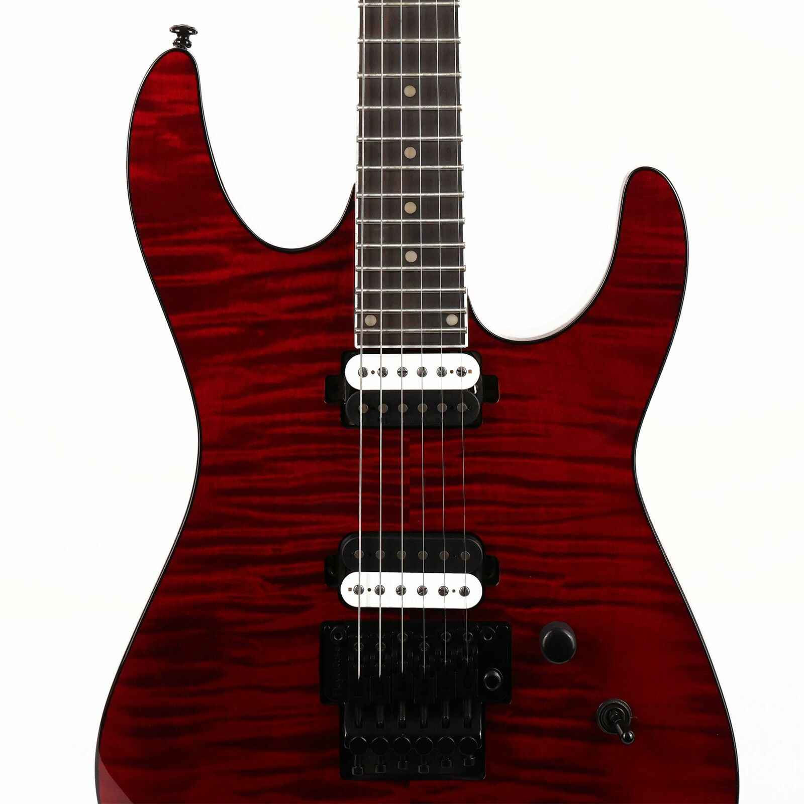Dea n Md 24 Select Flame Floyd透明なチェリーエレクトリックギターと同じように写真