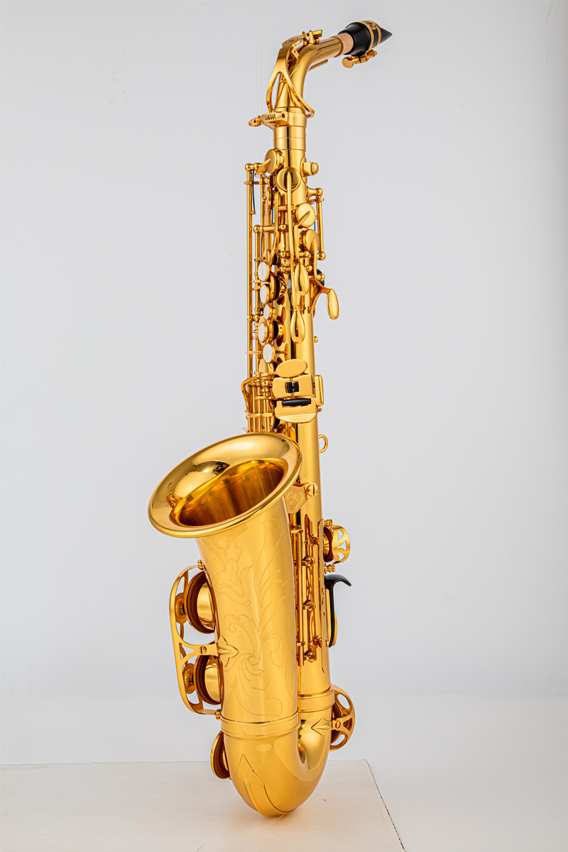 اليابان الجديدة 380 Alto Saxophone e electrophoresis flat electrophoresis gold musical musical action with case 