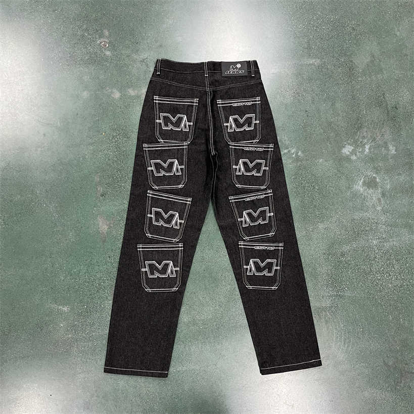 Minus dwa męskie dżinsy multi kieszeni oryginalne Anglii design High Street Pants kolorowe MT Najlepsza jakość hip -hopu spodni mody