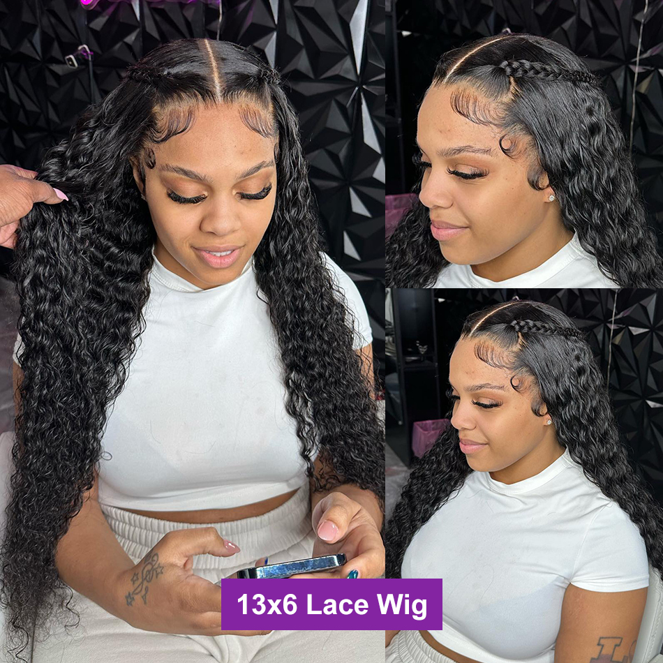 32 40 Inch 13x6 HD Transparent Loose Deep Wave Lace Frontal Wig Human Hair Brazilian 360 Curly 13x4 Lace Front Wigs for Women