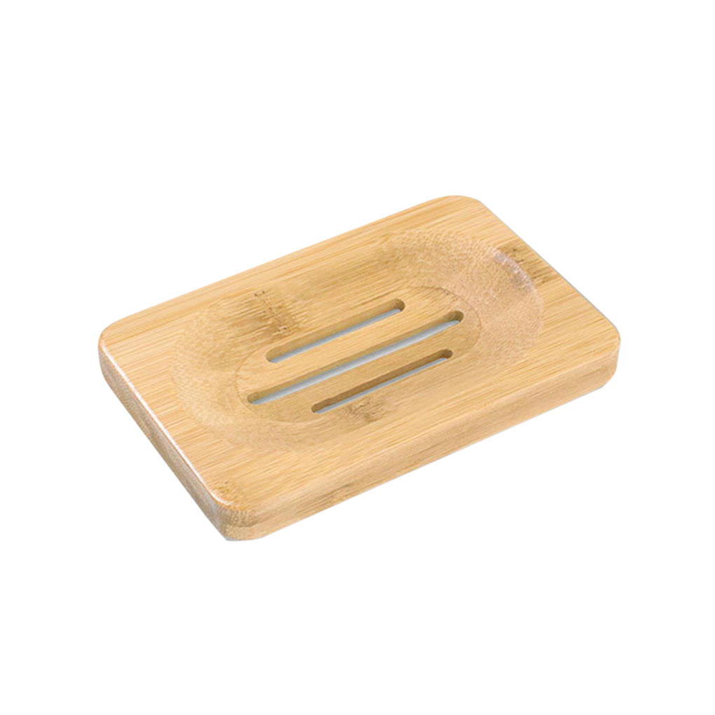 Wooden Natural Bamboo Soap Dishes Tray Holder Storage Soap Rack Plate Box Container Portable Bathroom Soap Dish Storage Box