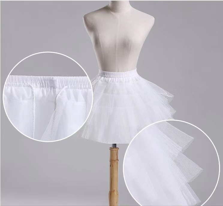 Wedding Accessories Kids Girls Petticoat Vestido Longo Ball Gown Crinoline Skirt Petticoats