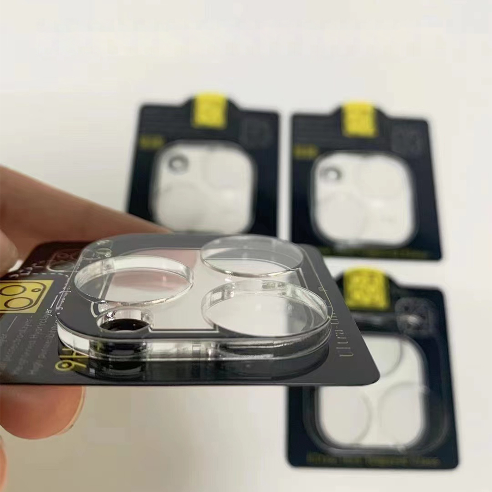 3D Transparenter, kratzfester Rückkamera-Objektivschutz aus gehärtetem Glas mit Blitzkreis für iPhone 15 14 Plus 13 12 Mini 11 13 Pro Max