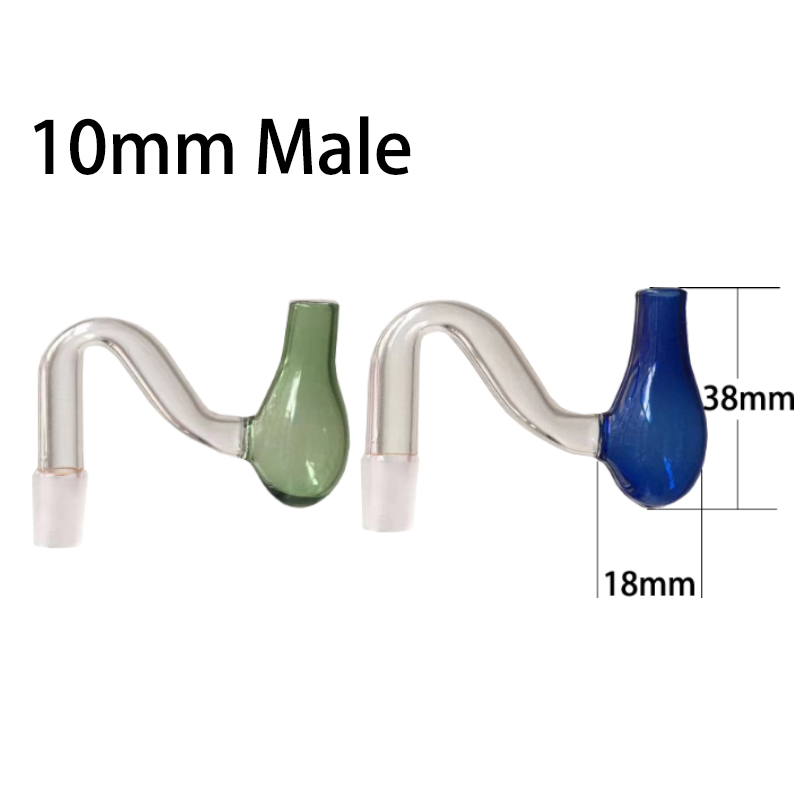 Glass Oil Burner Pipe Smoking Bowl Bubbler Downstem 10mm 14mm 18mm Male Down Stem Bowls Slide for Hookah Bong Wholesale