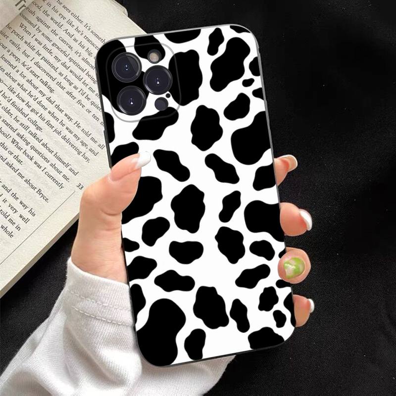 Coque de téléphone en Silicone souple à motif de vache et de zèbre, pour iphone 14 13 12 11 Pro Mini XS MAX 8 7 6 Plus X XS XR