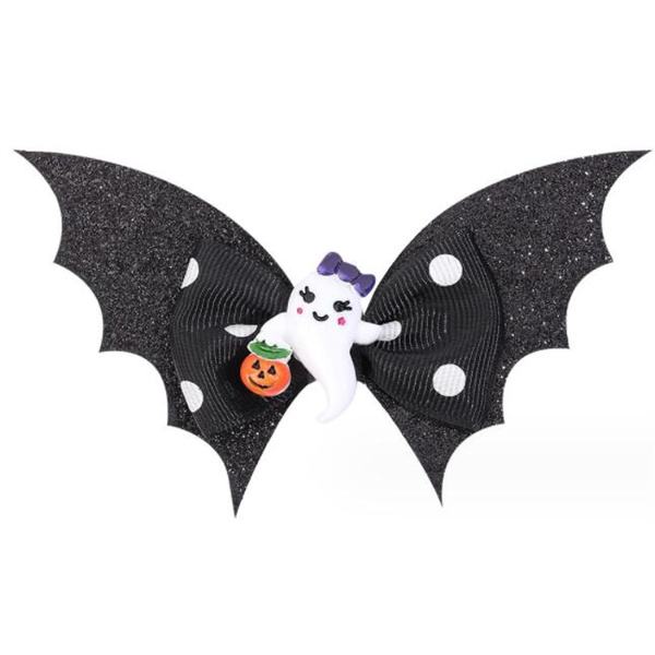 Hairpin Hairpin Halloween Elementos de Halloween Bat Wings Acessórios para cabelos da cabeça de abóbora