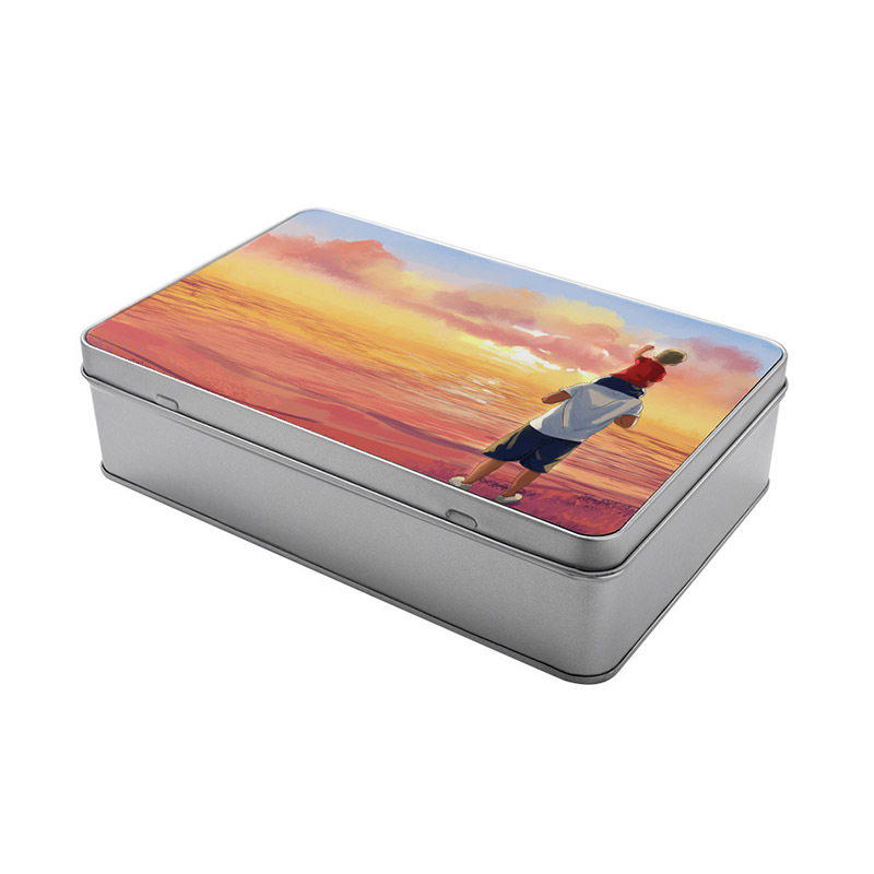 Boîte de rangement de boîte de bonbons de sublimation avec couvercle, conteneur de gâteau, étui à crayons en étain cadeau, boîte en métal de sublimation, petite boîte en fer blanc, boîte à bibelots, conteneur cadeau