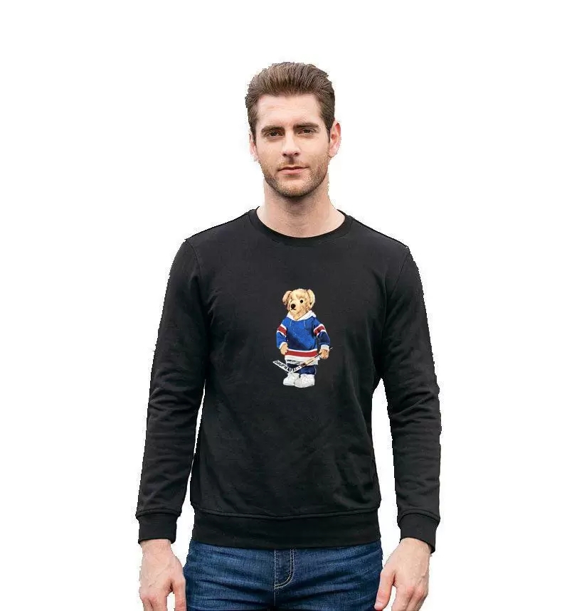 23SS Fashion Classic Print Bear T-Shirt Men's Polos Long Sleeve Pullover Designer Crew Neck Men's S-XXL